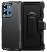 FNTCASE für Moto G 5G 2025 Hülle: Zweilagige Telefonhülle mit Fallschutz in Militärqualität und Gürtelclip-Holster | Robuster, langlebiger, stoßfester und robuster Schutz
